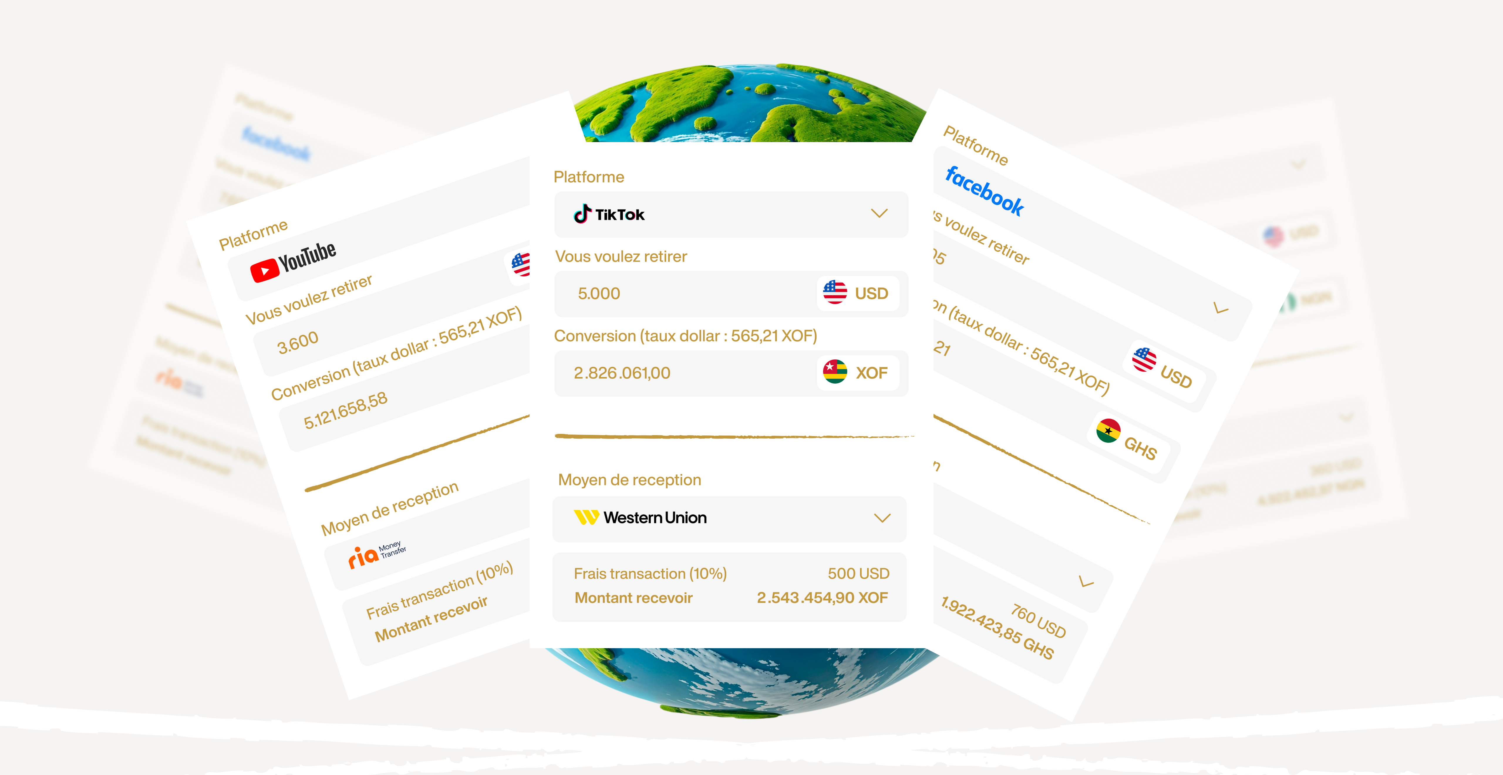 transfering worldwide